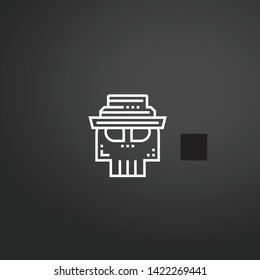 Skull vector icon. Skull concept stroke symbol design. Thin graphic elements vector illustration, outline pattern for your web site design, logo, UI. EPS 10.