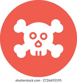 Ilustración de diseño de icono de Vector de cráneo