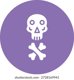Ilustración de diseño de icono de Vector de cráneo
