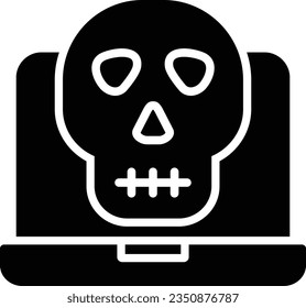 Skull Vector Icon Glyph Style