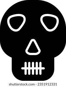 Skull Vector Icon Glyph Style