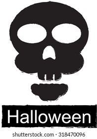 Skull Vector Icon, Halloween