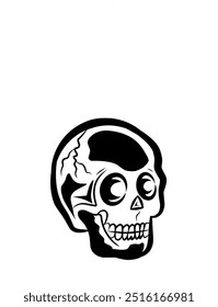 Skull Vector Icon For Halloween Celebration