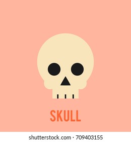 Skull vector icon illustration