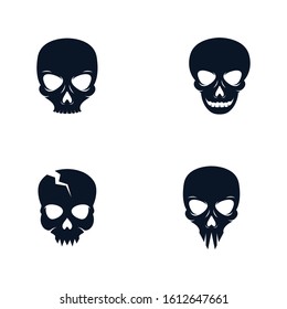 Skull vector icon illustration design