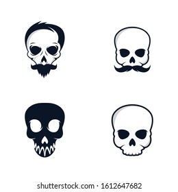Skull vector icon illustration design