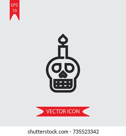 Skull vector icon, illustration symbol