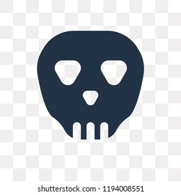 Skull vector icon isolated on transparent background, Skull transparency concept can be used web and mobile