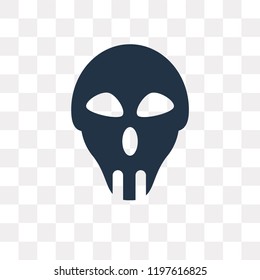 Skull vector icon isolated on transparent background, Skull transparency concept can be used web and mobile