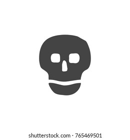 Skull vector icon isolated on white background