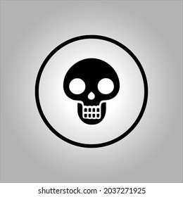 skull vector icon or logo can use for Halloween. Halloween icon set,symbol and vector,Can be used for web, print and mobile
