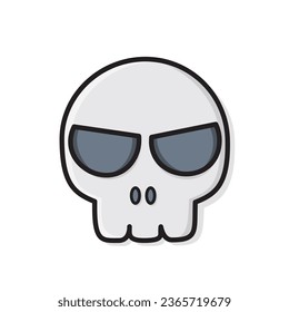 Skull. Skull vector icon logo design cartoon illustration