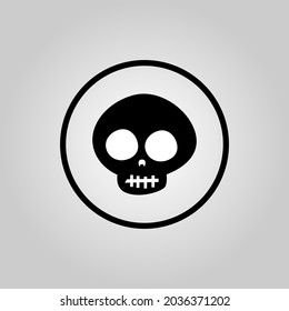 skull vector icon logo Halloween character ghost illustration cartoon symbol gr