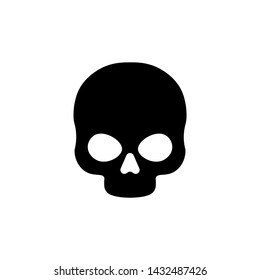 Skull Vector Icon on white background.