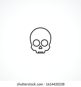 skull vector icon on white background