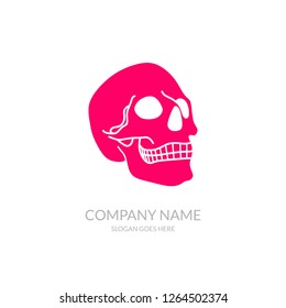 Skull Vector Icon Outline Community Business Company Stock Logo Design Template