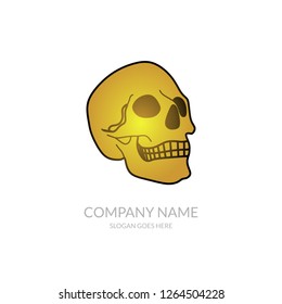Skull Vector Icon Outline Community Business Company Stock Logo Design Template