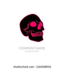 Skull Vector Icon Outline Community Business Company Stock Logo Design Template