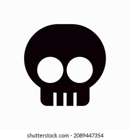 skull vector icon, skeleton, death symbol. Modern,simple flat vector illustration for web site or mobile app