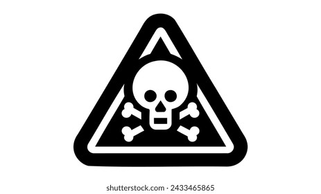 Skull vector icon. Skeleton symbol pictogram. Skull flat sign design. Scull icon. vector illustration on white background