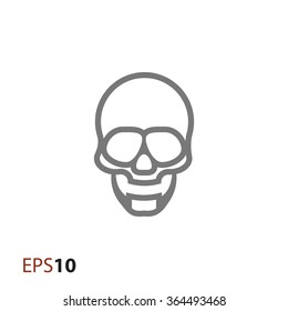 Skull vector icon for web and mobile