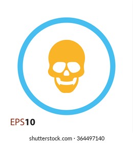 Skull vector icon for web and mobile