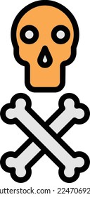 Skull Vector Icon which is suitable for commercial work and easily modify or edit it
