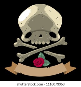 Skull. Vector illustration.