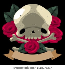 Skull. Vector illustration.