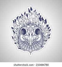 Skull . Vector illustration.