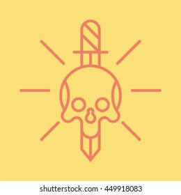 Skull, vector illustration