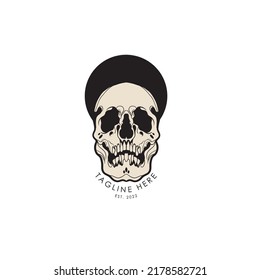 Skull vector illustration, for apparel prints and other uses