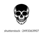 Skull Vector Illustration: Cartoon, Clipart, and Line Art Design for Printable Graphics