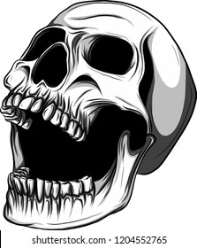 Skull Vector illustration, Collection Of Hand Drawn Skulls, Hard Core Skull Vector Art