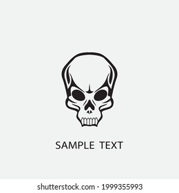 skull vector illustration design icon logo template