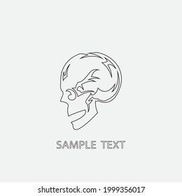 skull vector illustration design icon logo template