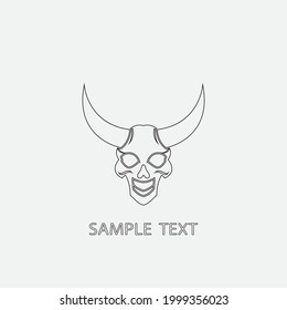 skull vector illustration design icon logo template