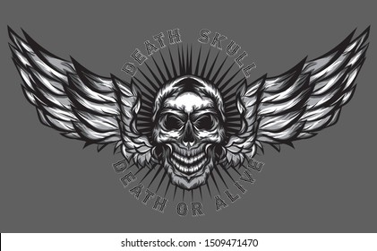 Skull Symbol Tattoo Design Crown Laurel Stock Vector (Royalty Free ...