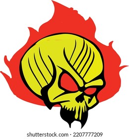 SKull vector illustration detailed and easy to edit