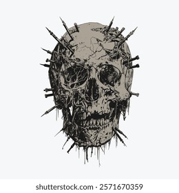 Skull Vector Illustration Drawing Style By Agxng
