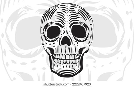 Skull Vector illustration graphics Silhouette