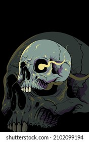 Skull vector illustration hand drawing