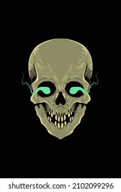 Skull vector illustration hand drawing