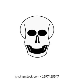 
Skull vector illustration for icon or other purposes. Simple flat vector design
