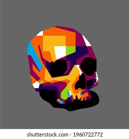 skull vector illustration. modern pop art. suitable for halloween, sticker, hardcore etc. eps file