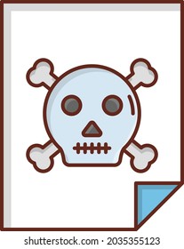 skull Vector illustration on a transparent background. Premium quality symbols. Vector Line Flat color  icon for concept and graphic design.