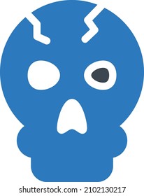 skull Vector illustration on a transparent background. Premium quality symbols. Glyphs  vector icon for concept and graphic design.