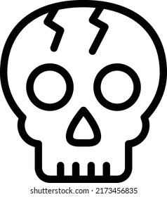 Skull Vector illustration on a transparent background.Premium quality symmbols.Stroke vector icon for concept and graphic design.