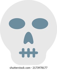 skull Vector illustration on a transparent background.Premium quality symbols.Stroke vector 
icon for concept and graphic design.