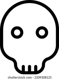 skull Vector illustration on a transparent background. Premium quality symbols. Stroke vector icon for concept and graphic design.